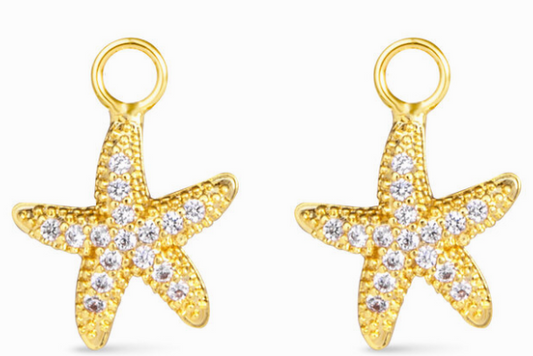 50668 Amanda Blu CZ Starfish Earring Charms