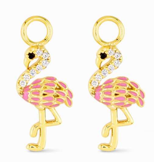 50798/50796 Amanda Blu CZ Flamingo Earring Charms