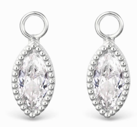 50764/50698 Amanda Blu Clear CZ Marquise Earring Charms