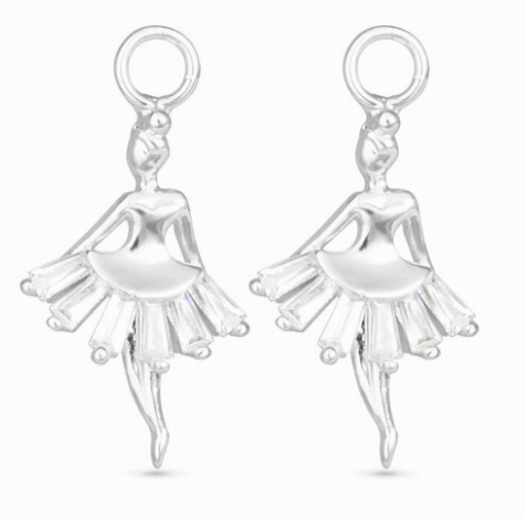 50780/50714 Amanda Blu CZ Ballerina Earring Charms