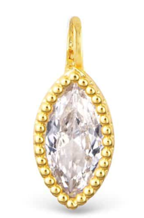 50765/50699 Amanda Blu Clear CZ Marquis Charm