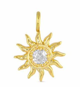 50787/50785 Amanda Blu CZ Sun Charm