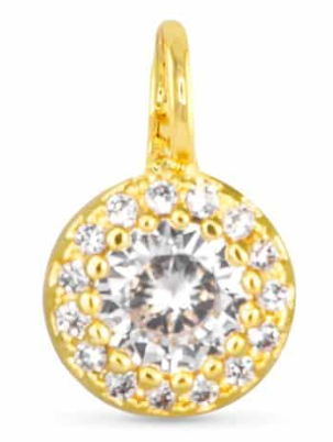50741/50675 Amanda Blu Red CZ Halo Charm