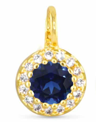 50741/50675 Amanda Blu Red CZ Halo Charm