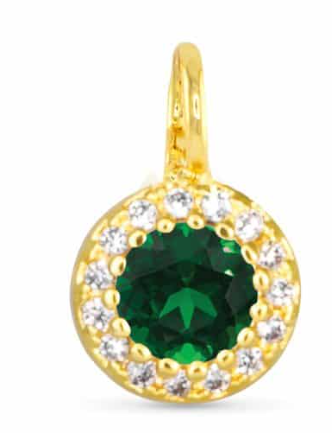 50741/50675 Amanda Blu Red CZ Halo Charm