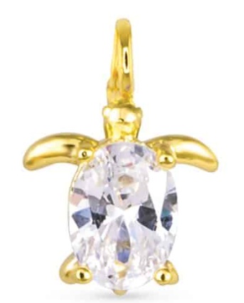 50671 Amanda Blu CZ Turtle Charm