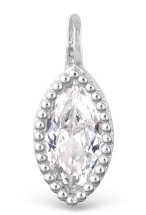 50765/50699 Amanda Blu Clear CZ Marquis Charm
