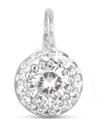 50741/50675 Amanda Blu Red CZ Halo Charm