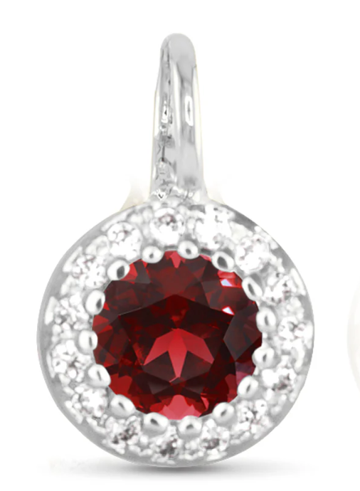 50741/50675 Amanda Blu Red CZ Halo Charm