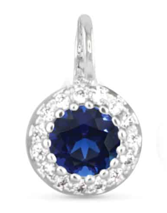 50741/50675 Amanda Blu Red CZ Halo Charm