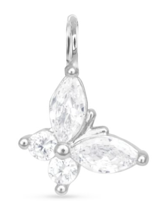 50757 Amanda Blu CZ Butterfly Charm