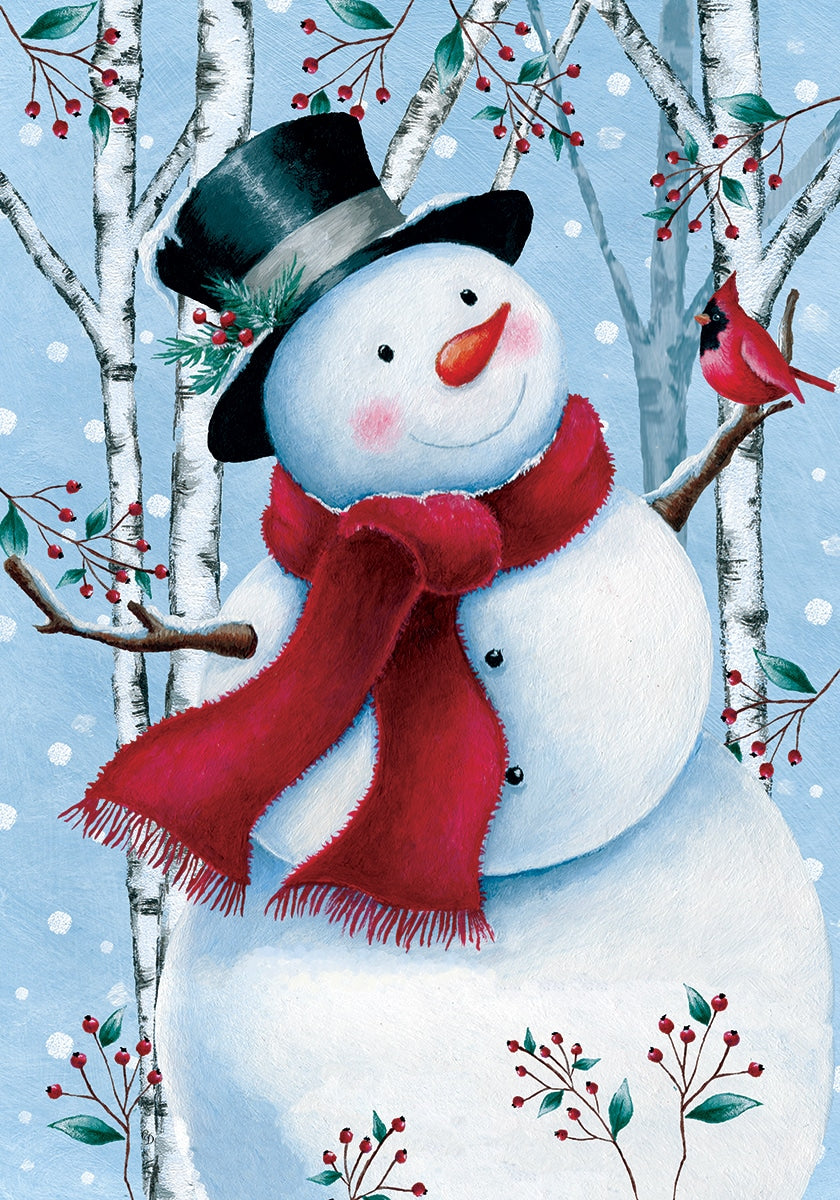Top Hat Snowman House Flag