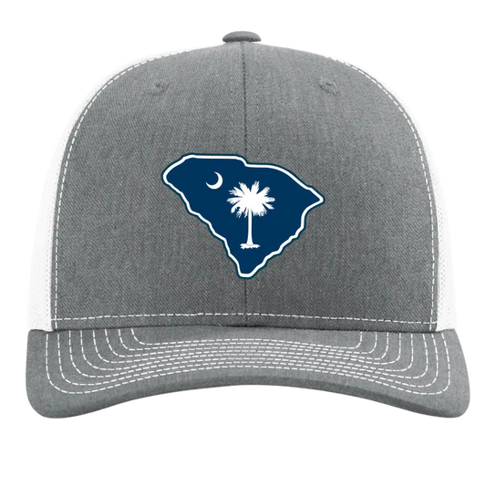 Lost Wando South Carolina Outline Snapback - Heather Grey & White