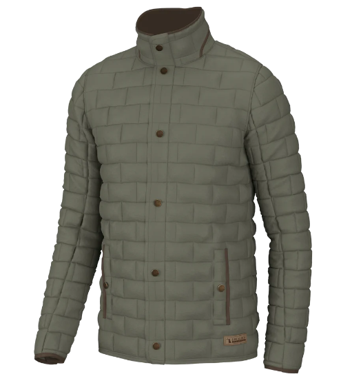 Local Boy Brick Quilted Jacket - Moss Grey