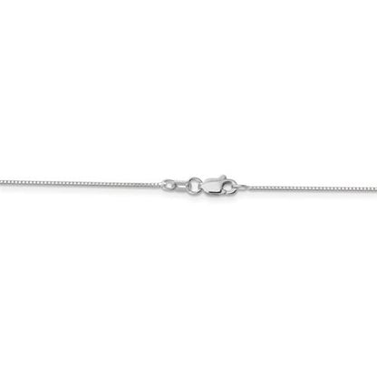 Ladies 10K White Gold Box Chain - 24"