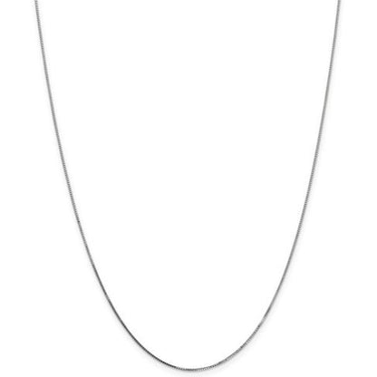 Ladies 10K White Gold Box Chain - 24"