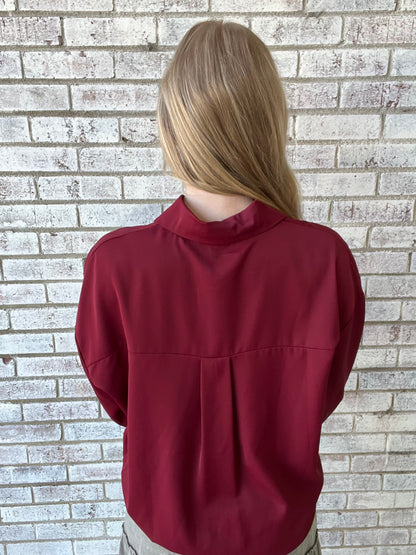7660B-MR Grace and Emma Kathryn Button Up in Maroon 0