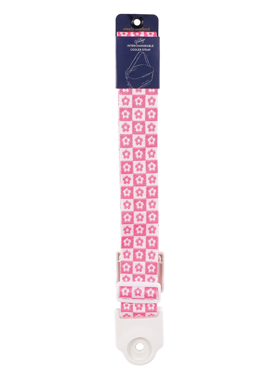 Simply Southern Cooler Strap - Pink Flowers