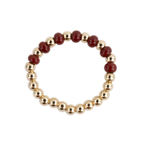 Beaded Blondes Poppi Ring Garnet