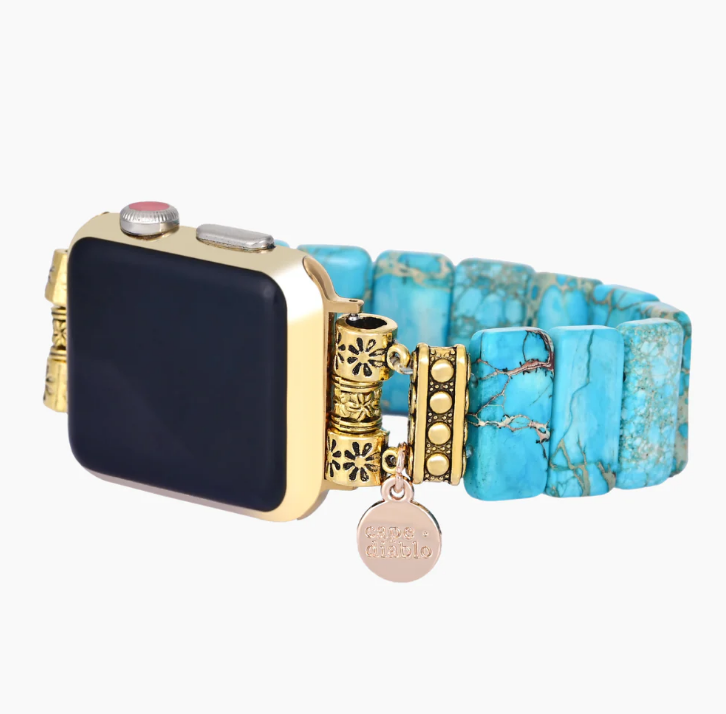 Turquoise Tibetan Jasper Stretch Apple Watch Strap