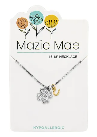 Mazie Mae Cubic Zirconia Clover & Horseshoe Necklace