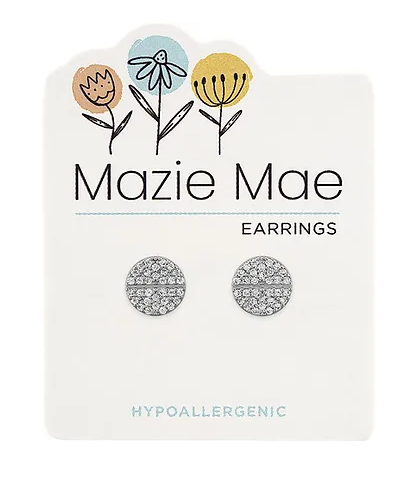 Mazie Mae Silver Split Stud Earrings