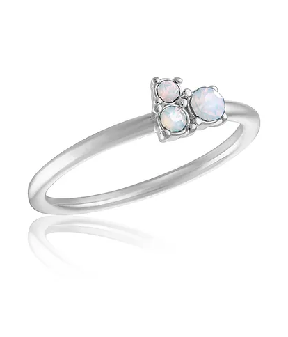 Stacks White Opal Trio Ring