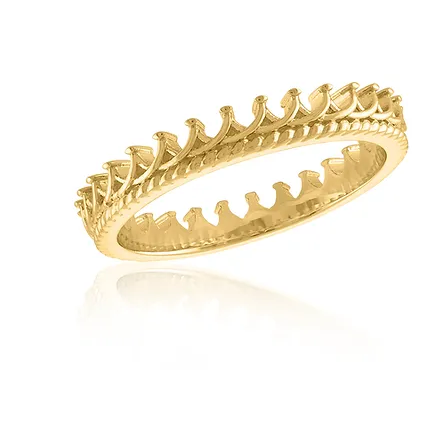 Layers Gold Crown Ring