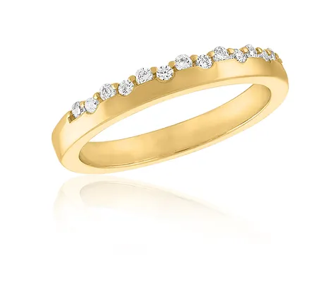 Layers Cubic Zirconia Gold Band Ring
