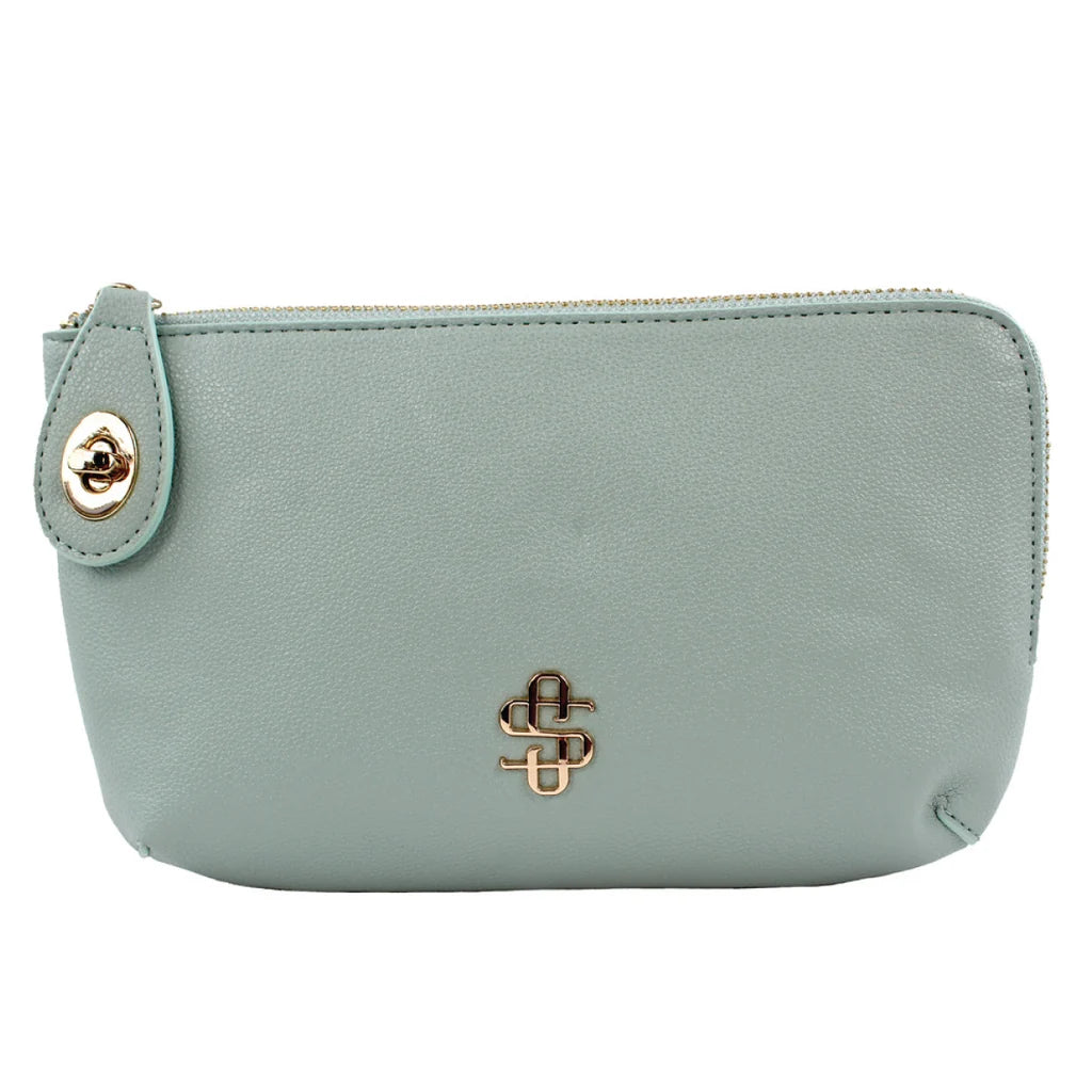 0124-BAG-LTHR-LOCKWALLET-SAGE Simply Southern Lock Wallet Sage 0