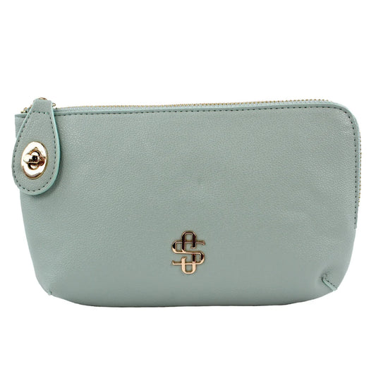 0124-BAG-LTHR-LOCKWALLET-SAGE Simply Southern Lock Wallet Sage 0