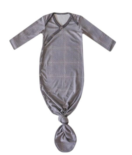 Copper Pearl Newborn Knotted Gown - Dakota