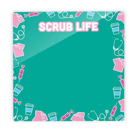 Glass Dry Erase Tile - Scrub Life