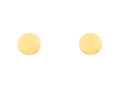 Sterling Silver Gold Tone Tiny Circle Stud Earrings
