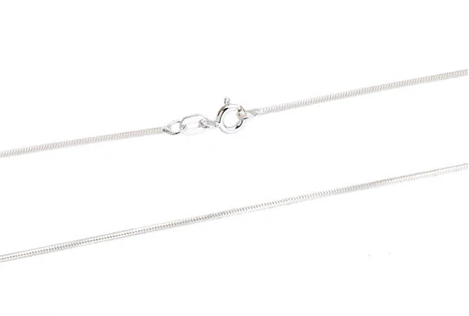 Sterling Silver 1mm Diamond Cut Snake Chain - 14"