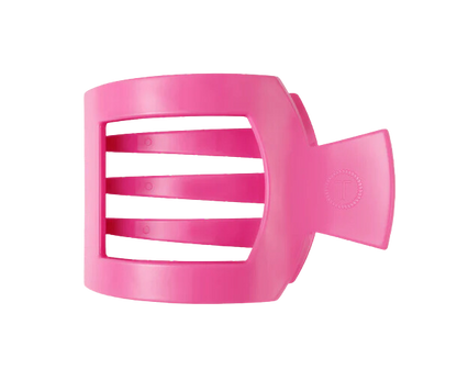 Teleties Paradise Pink Flat Square Hair Clip - Small
