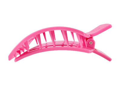 Teleties Paradise Pink Flat Square Hair Clip - Small