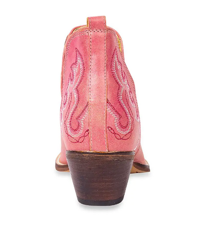S-9689 Myra Maisie Stitched Leather Boots in Pink
