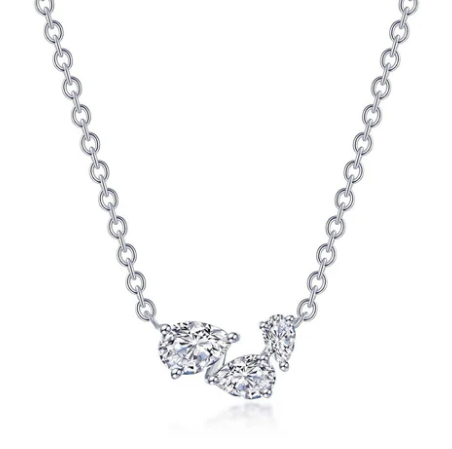 Lafonn Three-Stone Necklace - 1.61CTW