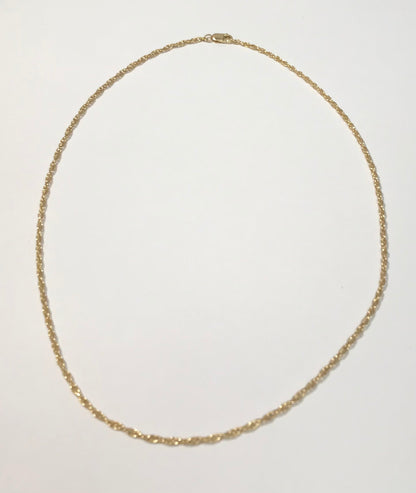 D18 14/20 Gold Filled Loose Woven Rope Chain