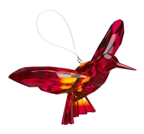 Hanging Two-Toned Hummingbird - Orange & Red