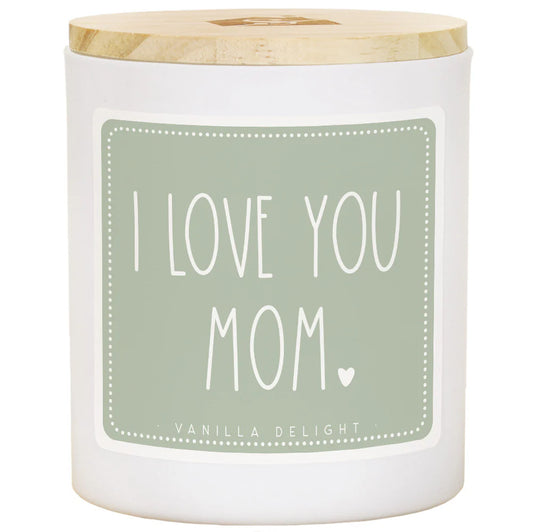 CDL1030 Sincere Surroundings Love You Mom Candle - Vanilla Delight