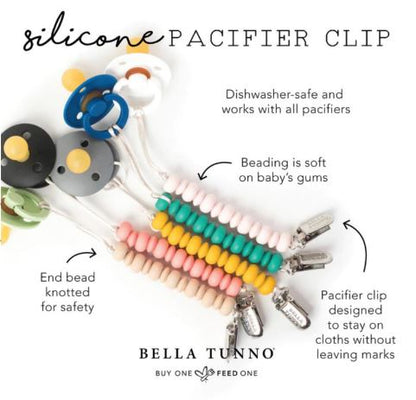 Bella Tunno Girl Multi Pacifier Clip