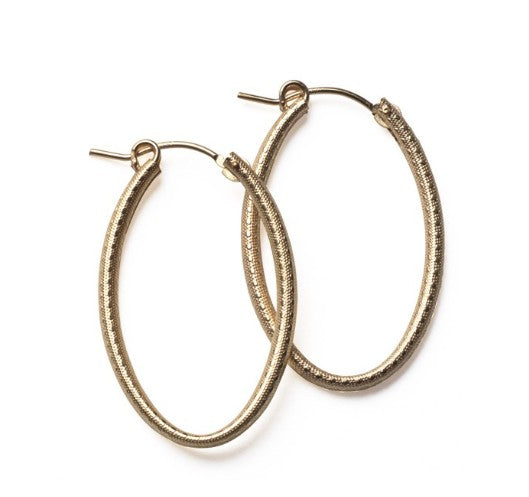 Southern Gates Gold Filled 32 Oval Hoop Earrings