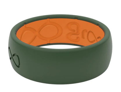 Groove Life Solid Moss Green & Orange Ring
