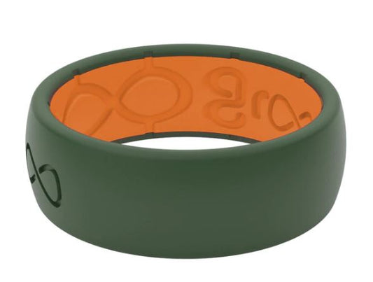 Groove Life Solid Moss Green & Orange Ring