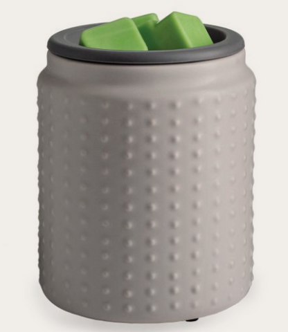 WWGHB Candle Warmers Flip Dish Wax Warmer Gray Hobnail 0