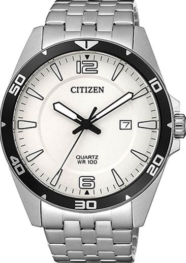 Mens Silver-Tone Stainless Steel Quartz Citizen Watch