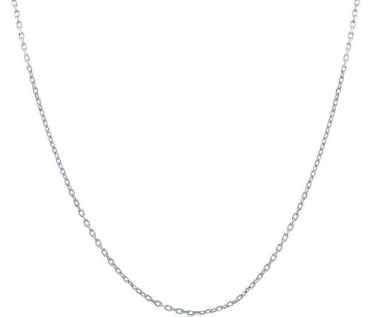 Sterling Silver 14" + 2" 1.4mm Diamond Cut Chain