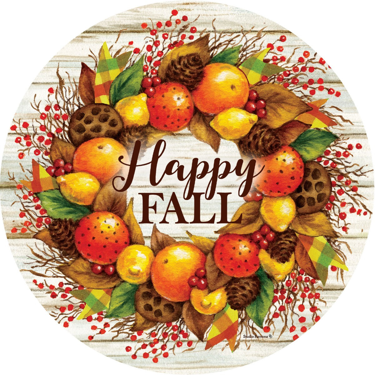 Citrus Wreath Stepping Stone